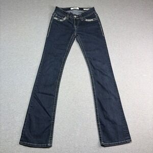 Daytrip Scorpio Bootcut Stretch Jeans Womens 25L (27x32)- Dark Wash Heavy Stitch